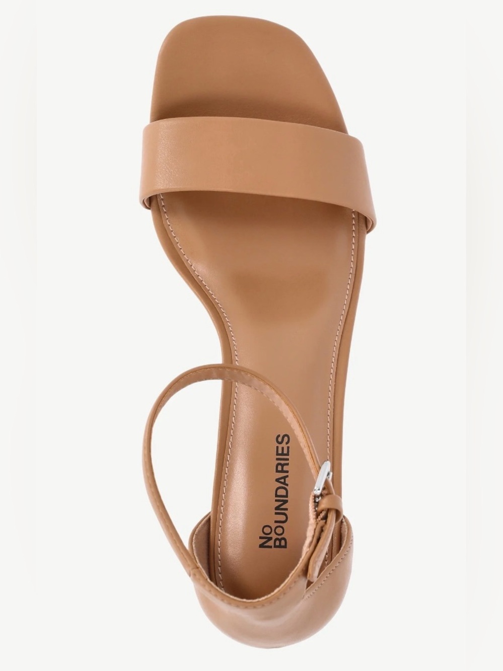 No Boundaries Women’s Size 7 Tan Block Heel Ankle Strap Sandals NWT